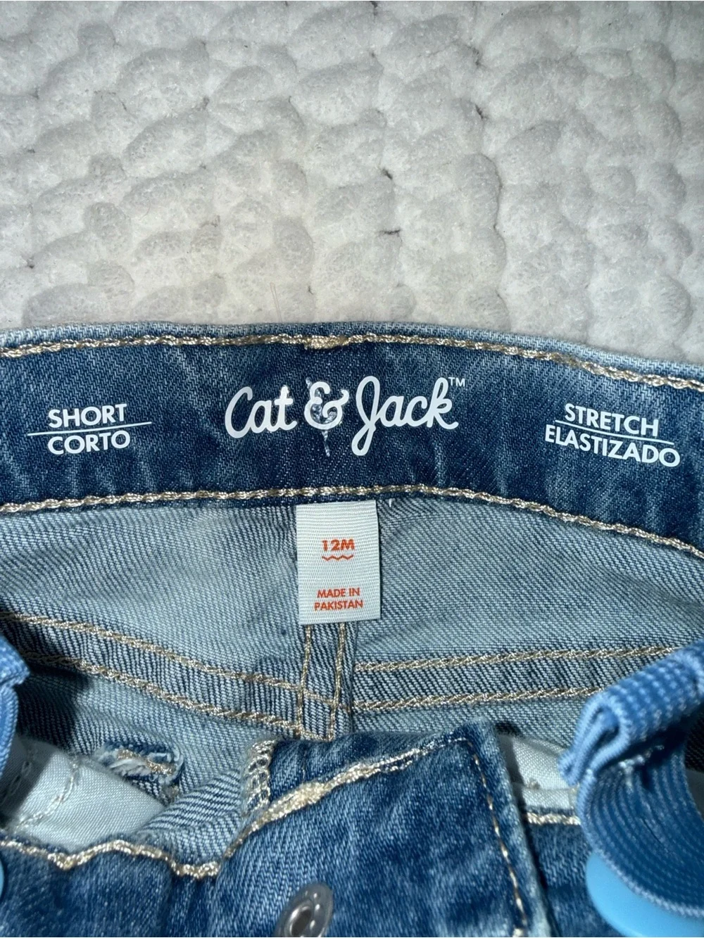 Cat & Jack Girls' Light Blue Denim Frayed Hem Shorts